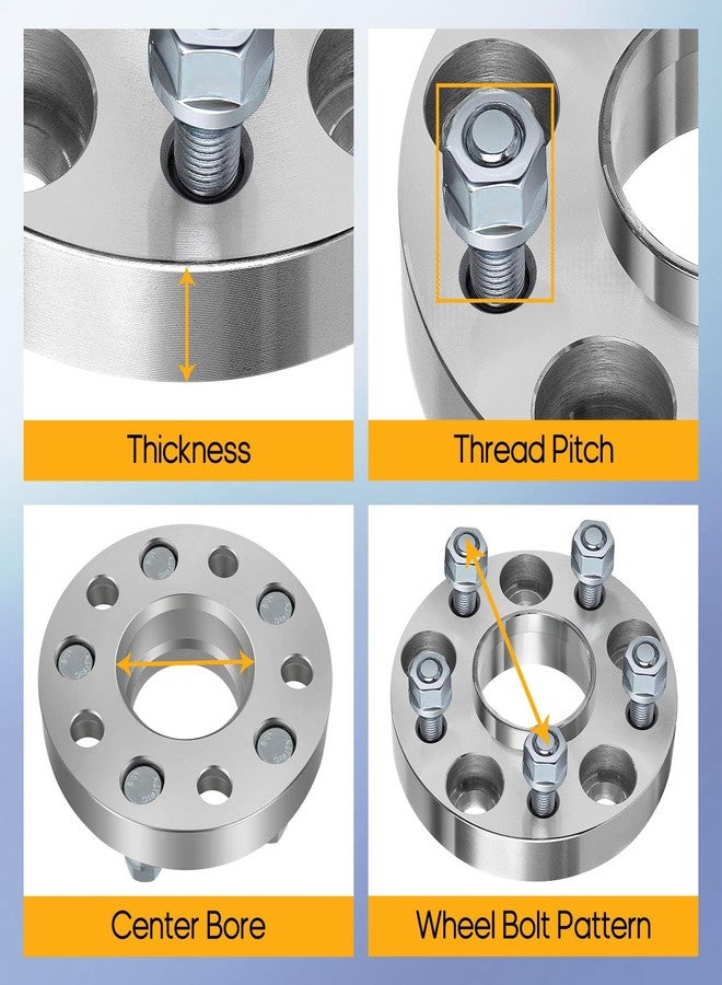 OCPTY 5x4.5 to 5x4.5 Wheel Spacers 1inch (25mm) Spacers 5x114.3 64.1mm Hub Bore 12x1.5 Thread Hubcentric Wheel Spacers Adapters fit for 2015-2017 for TLX 2006-2015 for Civic (2PCS) - Image 3